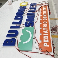 Panneau d'enseigne de bureau d'entreprise, panneau extérieur d'usine, enseigne personnalisée en acier inoxydable, enseigne commerciale, logo mural, lettres rétroéclairées par LED