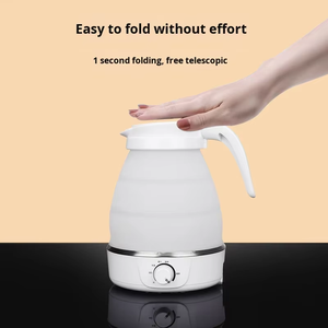 Hervidor Eléctrico Plegable <span class=keywords><strong>de</strong></span> Silicona Portátil <span class=keywords><strong>de</strong></span> 1.2L, Apagado Automático, Imprescindible para Viajes, Seguro para Alimentos, No Tóxico, Sin Olor, Fácil <span class=keywords><strong>de</strong></span> Plegar - Product Image 3