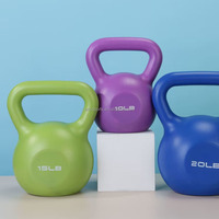 Kettlebell en plastique et en ciment de couleur personnalisée pour la musculation à domicile, la remise en forme et l'entraînement