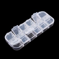 Boîte de rangement portable multifonctionnelle en acrylique solide, 12 styles, pour faux ongles et accessoires de nail art