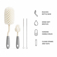 Kit de brosses de nettoyage pour biberons 4 pièces, brosse pour tétines, brosse pour pailles, brosse de nettoyage de biberons, fournitures de nettoyage pour entreprises
