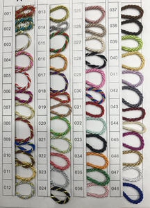 3 Ply Twist Drawstring Multicolored Gold Metallic Satin Twisted <strong>Cord</strong> 5mm Wrapped Silky Rayon <strong>Silk</strong> Braid Thread Rope <strong>Cords</strong> - Product Image 6