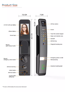 Cerradura Inteligente con Reconocimiento Facial 3D y Huella Dactilar, Cerradura de Seguridad Inteligente con WiFi, Cerradura Automática para Puerta, Candado Inteligente, Último Modelo 2024 - Product Image 3