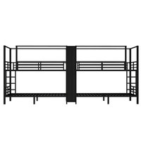 Cama litera cuádruple de metal resistente y moderna para ahorrar espacio, para 4 personas, para uso en hoteles, apartamentos y hospitales