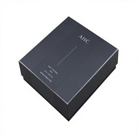 Boîte cadeau rigide de luxe grise personnalisée avec logo pour ensemble de soins de la peau, vente en gros, boîte d'emballage en carton avec couvercle et base, avec plateau en blister