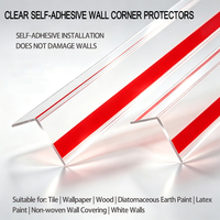Protections d'angle en plastique transparentes autocollantes en forme de L, sans couture, 90° °   Protection des coins des murs et des bords des meubles 30x30mm