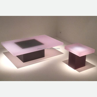 Design moderne nordique salon acrylique Rectangle Table basse créativité personnalisée Table à thé en acrylique mat