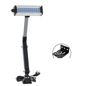 Lâmpada de mesa LED 8W 110-220V para máquina-ferramenta, lâmpada de trabalho de liga de alumínio de braço longo de 20 polegadas à prova d'água, torno CNC, máquina de perfuração