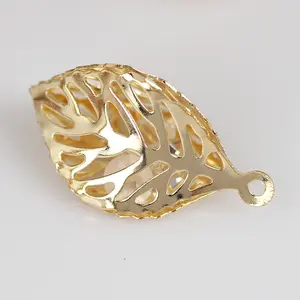 Mode filigrane métal feuille zircon cristaux perles en vrac pour la fabrication de bijoux pendentif bracelet collier bijoux à bricoler soi-même accessoires