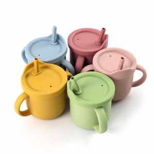 New Arrival Dual Function Snack Storage Sippy Cup BPA Free Silicone <b>Toddler</b> Drinking With Training Lid - Product Image 2