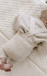 Salopette en Tricot de Coton Biologique Personnalisable pour Bébé, Grenouillère Décontractée pour Nouveau-Né, Combinaison pour Hiver & Automne, Vêtements pour Bébé Faits Main - Product Image 4