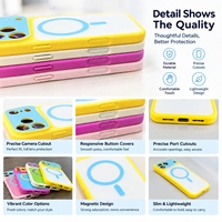 Casing HP Akrilik Magnetik Trendy Warna Cerah untuk 18 Pro Max 17, Soft Matte Premium Anti Gores Pelindung