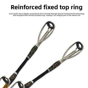 <span class=keywords><strong>Canne</strong></span> à pêche en mer ultra-rigide faite à la main, idéale pour le brochet, avec guides Fuji 80 # -100 #   Poignée arrière fendue - Product Image 4