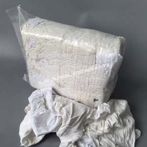 Trapos Superabsorbentes Resistentes a Desgarros para Limpieza Industrial, Trapos de Felpa Blancos 100% Algodón - Product Image 1