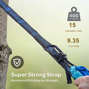 210T tela de nailon paracaídas portátil al aire libre niños hamaca con 2 correas de árbol <span class=keywords><strong>dos</strong></span> personas hamaca ligera <span class=keywords><strong>para</strong></span> mochilero - Product Image 5