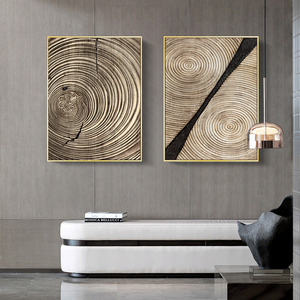 ديكور غرفة المعيشة الحديثة الفاخرة الشمال ملصق مجردة خلفية الجدار Triptych أريكة ضوء اللوحة - Product Image 4