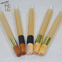 Papier à cigarettes jetable non blanchi en bois, diamètre 10 mm, pour tube à fumer