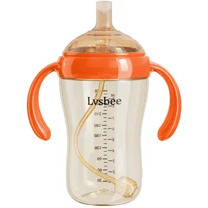 Baby Bottle Infant Newborn Cup Fall-Proof Children Learn Feeding Drinking Handle Bottle