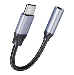 <span class=keywords><strong>Adaptateur</strong></span> audio en alliage d'aluminium tressé en nylon pour Samsung <span class=keywords><strong>USB</strong></span> Type C 3.5mm Aux Headphones OT Protection Digital IC - Product Image 5