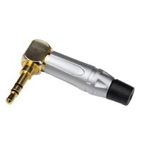 Prise jack stéréo coudée à 90 degrés OEM 3,5 mm, plaquée or, boîtier métallique pour assemblage de câble audio casque et smartphone SINGO