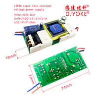 Adaptor Saklar Sentuh Cermin Pintar Tunggal Super Tipis DC 12V 3A 36W Modul Catu Daya Switching Papan PCB Open Frame Model SMPS