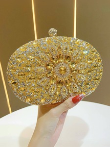 Pochette da Sera con Strass per Donne, Borse per Matrimoni e Feste, Borsetta Scintillante con Cristalli e Diamanti - Product Image 2