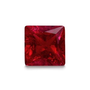 Synthetic Ruby Loose Stone Square Cut Pigeon Blood Red For Ring Making - Product Image 2