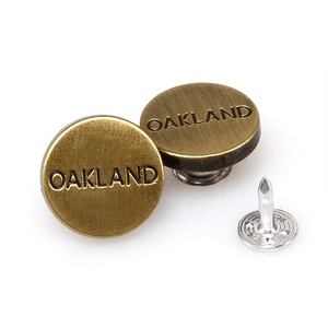 Nhà Sản Xuất Biểu Tượng Tùy Chỉnh Kích Thước Quần Jean Nút Brass Jean Nút Kim Loại Tùy Chỉnh Cho Quần Jean - Product Image 2