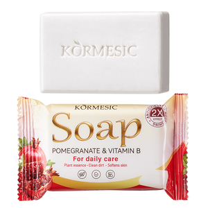 KORMESIC Private Label OEM 80g Pomegranate & Vitamin B <b>Soap</b> Nature Bath <b>Soap</b> Bar Rich Foam Gentle Whitening For Daily Care - Product Image 2