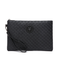 Pochette Homme d'Affaires Décontractée et Élégante à Motif Nid d'Abeille, Sac à Main Grande Capacité, Portefeuille Enveloppe Personnalisé pour Homme, Sac à Main Homme