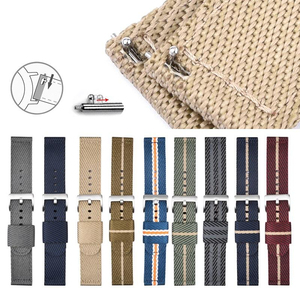 Bracelets de montre en nylon tissé imperméables et respirants à expédition rapide pour <span class=keywords><strong>Seiko</strong></span> 20mm 22mm 24mm - Product Image 3