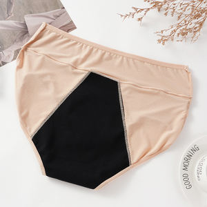 Suministro de fábrica 2024 nueva cintura alta transpirable 3 capas mujeres bragas menstruales Culotte Menstruelle logotipo personalizado - Product Image 2