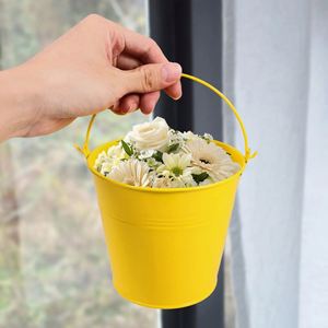 Mini Candy Colored <b>Small</b> Iron Tin Candle Bucket Succulent Pot Children Toy Bucket - Product Image 4