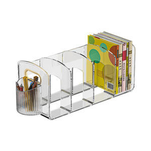 เชฟจุน ชั้นวางหนังสือแบบใส ที่จัดระเบียบบนโต๊ะทำงาน ความจุขนาดใหญ่ วัสดุ PET สไตล์มินิมอล ทันสมัย ที่กั้นหนังสือ - Product Image 3