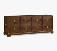 Meubles de bureau en bois écologiques personnalisés, salon, table en chêne haut de gamme faite à la main avec 8 tiroirs, buffet