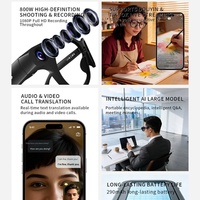Lunettes Caméra Intelligentes 2026 AI 8MP HD avec Enregistrement Vidéo, Traduction Audio en Temps Réel pour Hommes et Femmes – Usage Quotidien