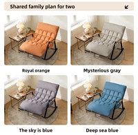 Fauteuil à bascule en métal pour balcon, maison, loisirs - Design moderne confortable, fauteuil individuel avec fonction sieste