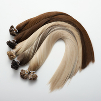 Extensions de cheveux à pointe plate/K pré-collées, double épaisseur, en gros d'usine, 100 % cheveux humains européens véritables avec cuticules alignées
