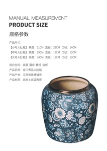 <span class=keywords><strong>Vase</strong></span> en porcelaine décoratif contemporain <span class=keywords><strong>bleu</strong></span> et blanc, <span class=keywords><strong>vase</strong></span> en céramique étanche à haute température pour fleurs, à poser sur la table - Product Image 3
