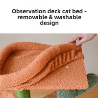 Arbre à chat multi-niveaux en forme de cactus avec hamac et poteaux à gratter pour usage intérieur multi-chats toute saison