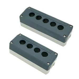 Boîte à boutons étanche et anti-poussière 12345 trous avec ouverture de 22 mm pour bouton d'arrêt d'urgence et boîte de commande à bouton à réinitialisation automatique - Product Image 3