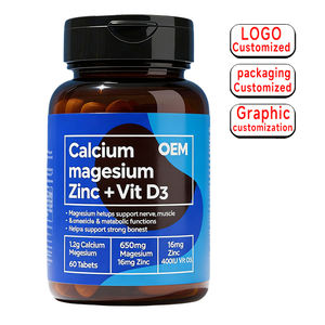 อาหารเสริมแคลเซียม แมกนีเซียม ซิงค์ ฉลากส่วนตัว พร้อมส่วนผสมของแร่ธาตุและกรดอะมิโน - Product Image 3