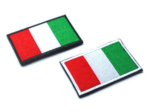 Drapeau italien entièrement brodé fer à coudre sur emblème pour chemise chapeau autocollants tactique Italie drapeau patchs - Product Image 6