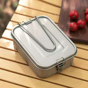 Lonchera Portátil de Titanio Puro para Acampar, Hacer Picnic y Viajar al Aire Libre, Utensilios de Cocina y Lonchera en Uno - Product Image 1