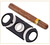 Coupe-cigares en plastique noir de calibre 60, accessoires pour cigares, logo personnalisé pour les boutiques de cigares