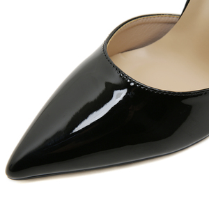 <span class=keywords><strong>Scarpe</strong></span> eleganti <span class=keywords><strong>basse</strong></span> <span class=keywords><strong>da</strong></span> donna con punta aperta e tacco alto per matrimoni con finitura lucida classica Super bella - Product Image 4