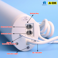 Motor de Cortina Electrónico Moderno y Silencioso A-OK, Zigbee 3.0, Control por Aplicación, CA 220V, 1.5Nm de Torque, para Rieles de Cortina Motorizados de Exterior