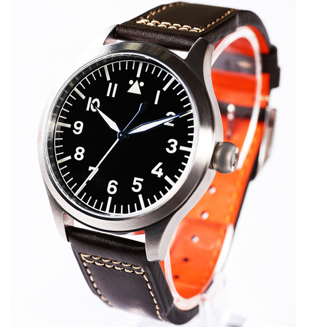 Branded Wholesale High Quality 316L Steel Fashion Logo Pilot Watch Automatic