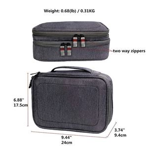 Sac de rangement pour câbles, accessoires électroniques, gadgets et équipements de voyage, compatible avec tablette 8 pouces (gris), fabriqué par une usine certifiée BSCI - Product Image 1