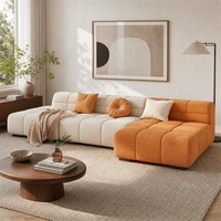 Canapé modulaire élégant en forme de L, confortable et moderne, pour salon, bureau ou petit appartement